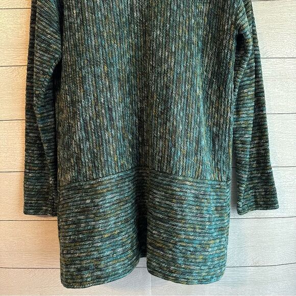 J. Jill Marled Textured Long Pocket Cardigan Green Size Medium - Picture 8 of 8